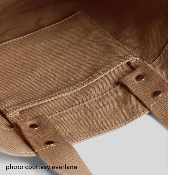 Everlane Cotton Canvas Mini Tote Bag, color black - Picture 6 of 8